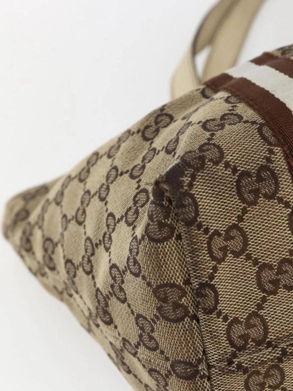 GUCCI GG Canvas Bamboo Hand Bag Beige Gold 137396 Auth 164794 - Picture 14 of 16